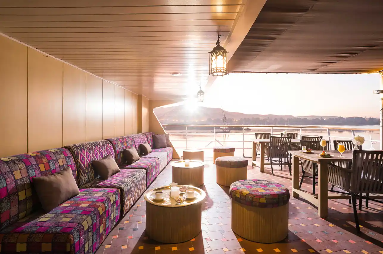 Lounge aboard the MY Alyssa Nile Cruise Nile cruise